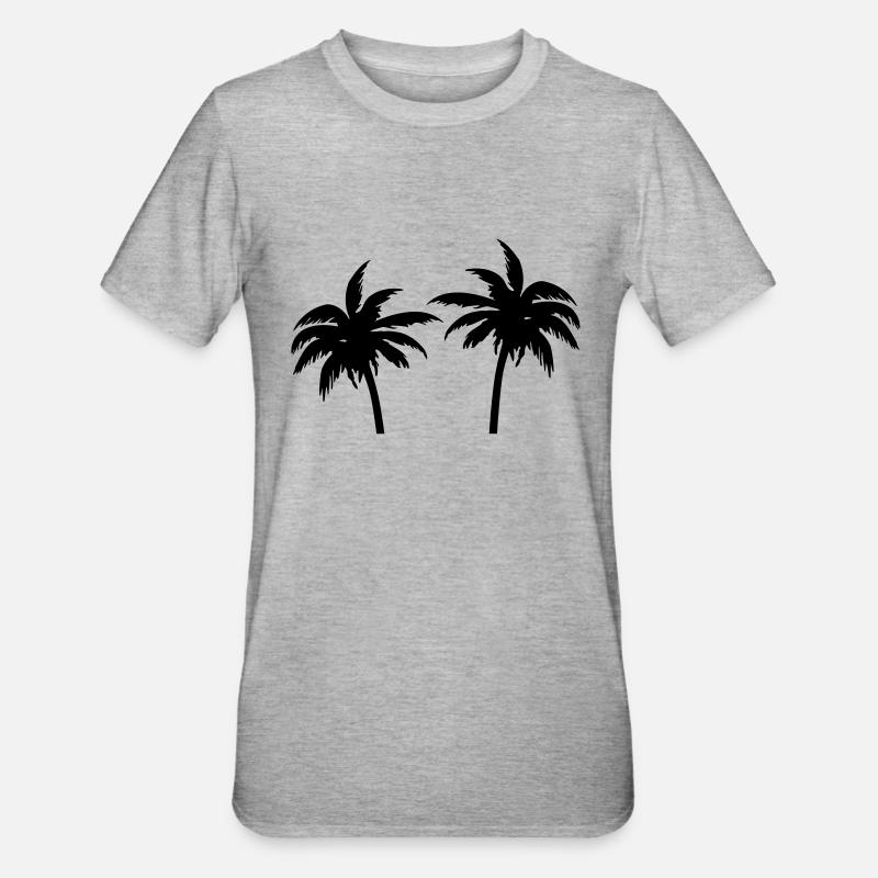 Palms - T-shirt polycoton Unisexe - gris chiné