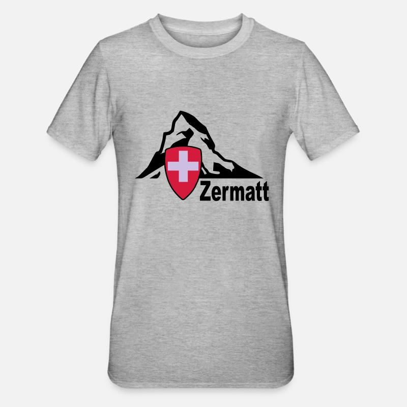 Zermatt - T-shirt polycoton Unisexe - gris chiné
