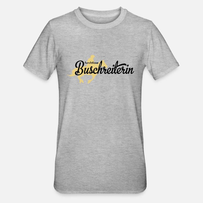 monter à cheval - T-shirt polycoton Unisexe - gris chiné