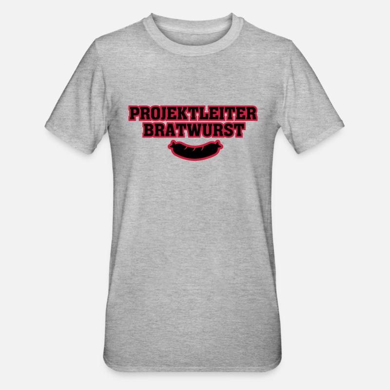 Project Bratwurst - Unisex Polycotton T-Shirt - heather grey