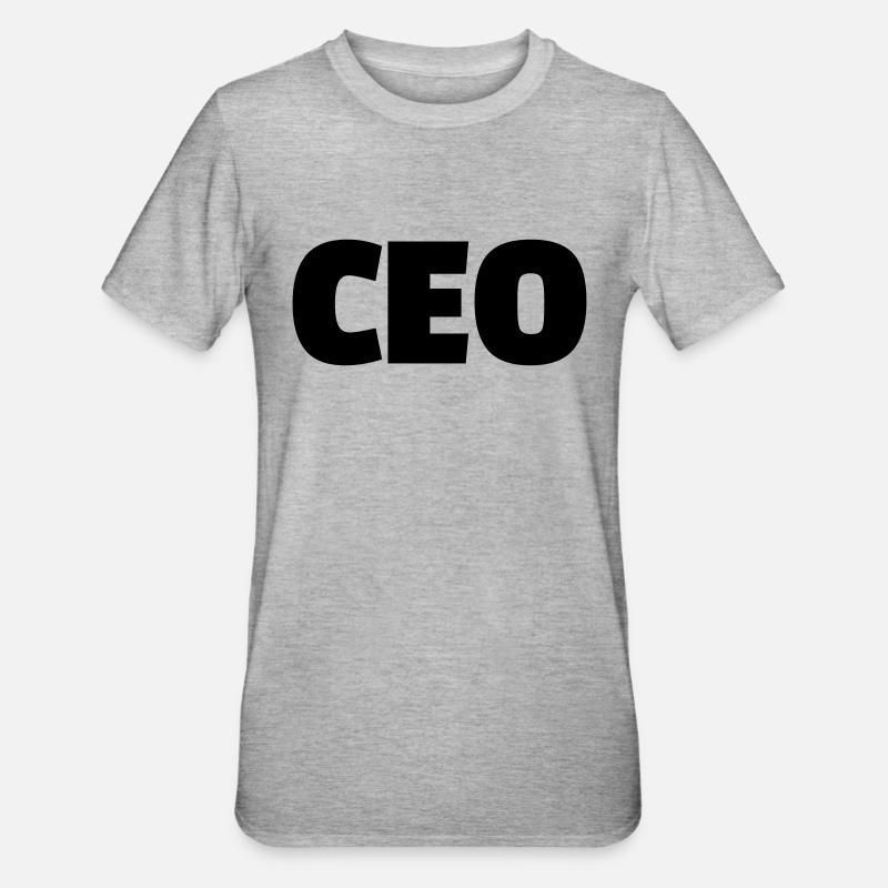 CEO Chef Boss - Unisex Polycotton T-Shirt - heather grey