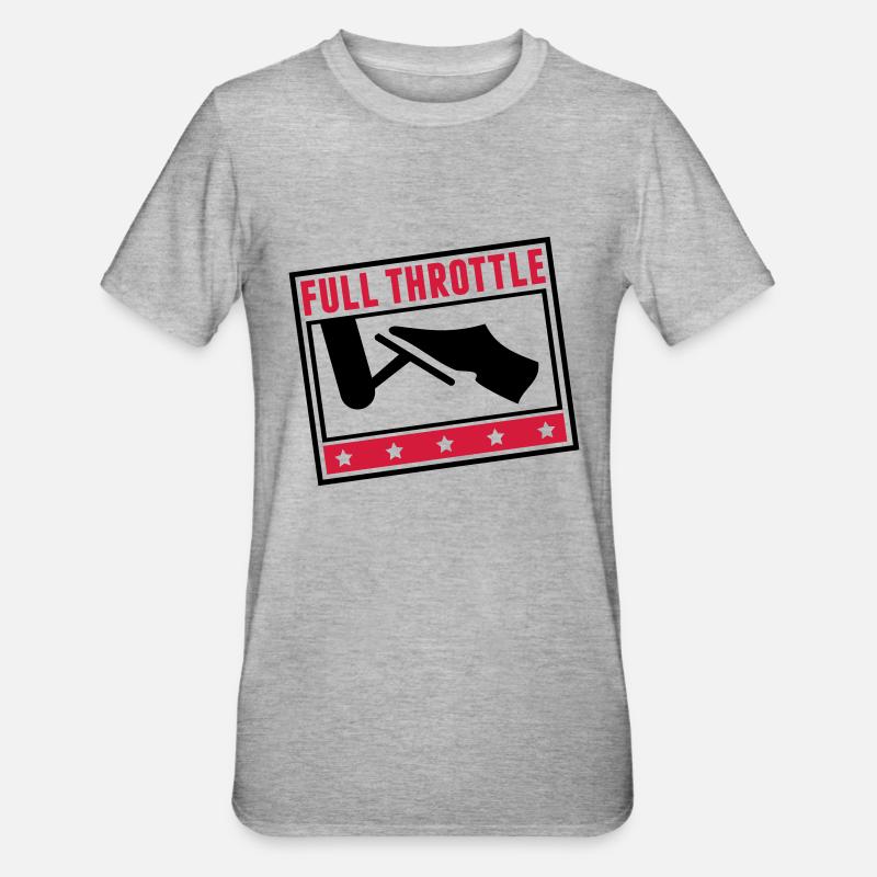 full_throttle_pi2 - T-shirt polycoton Unisexe - gris chiné