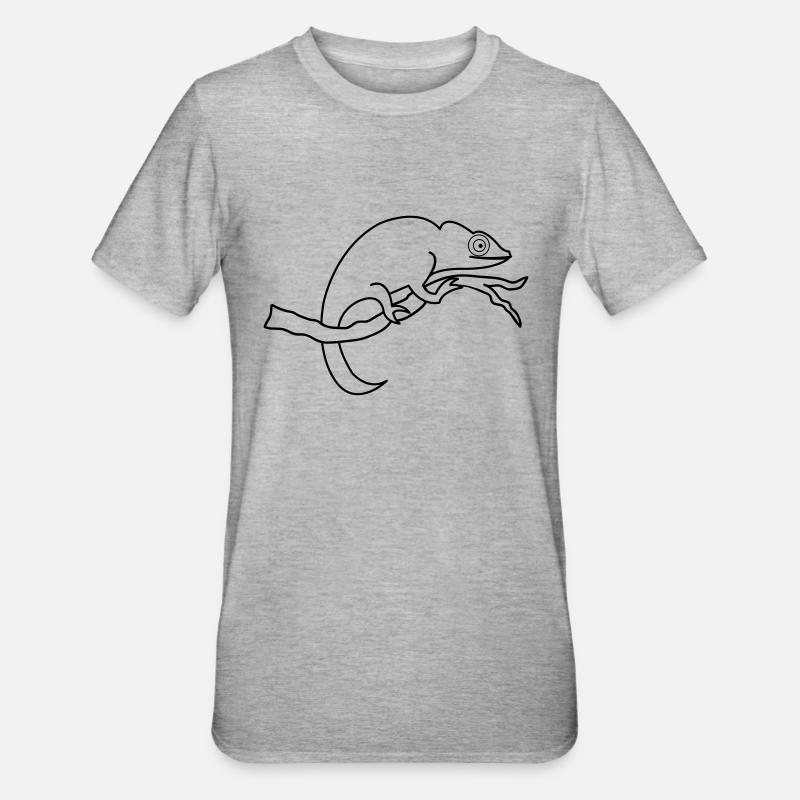 chameleon_01 - Unisex Polycotton T-Shirt - heather grey