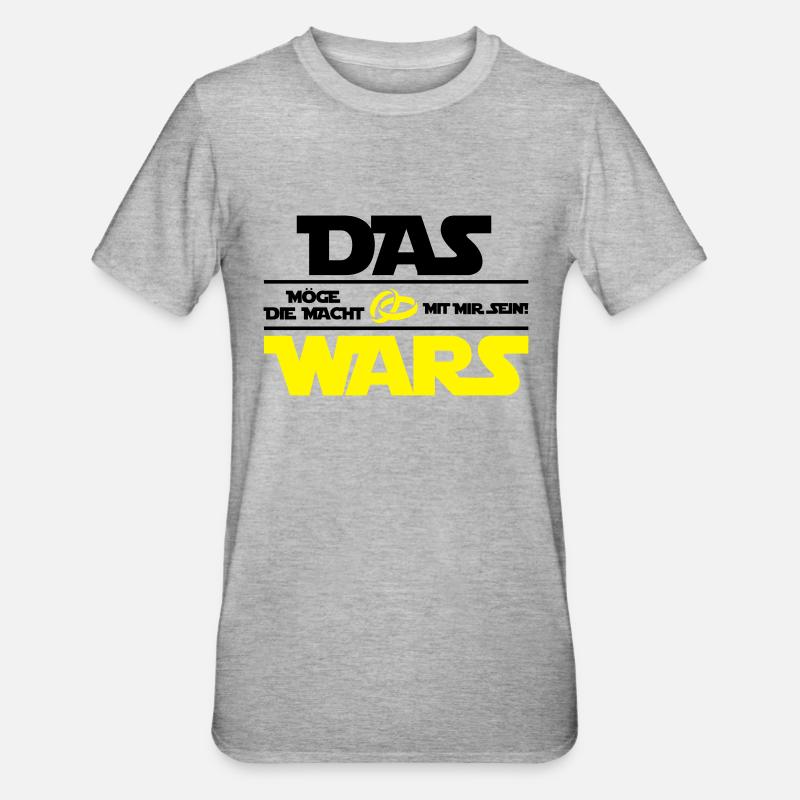 das_wars_02 - Unisex Polycotton T-Shirt - Grau meliert