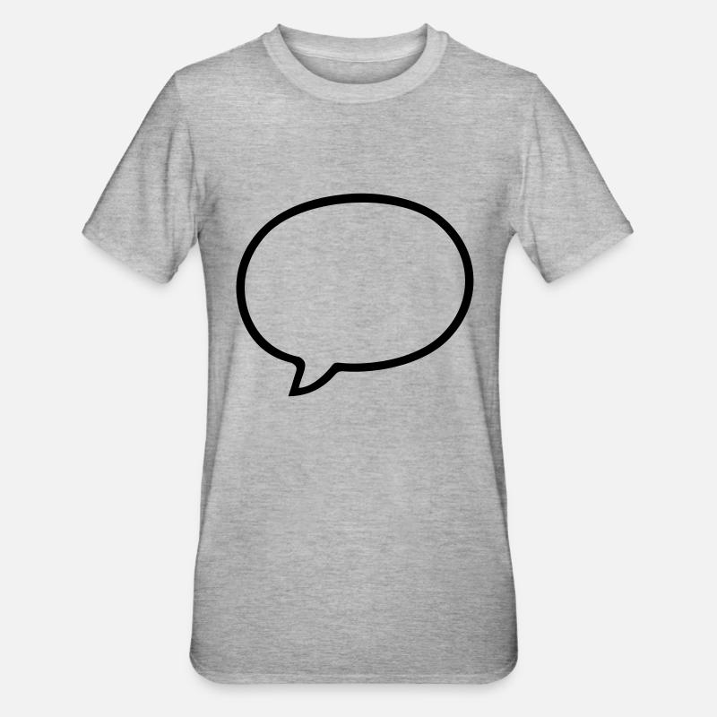 Speech bubble comic design - Unisex Polycotton T-Shirt - heather grey
