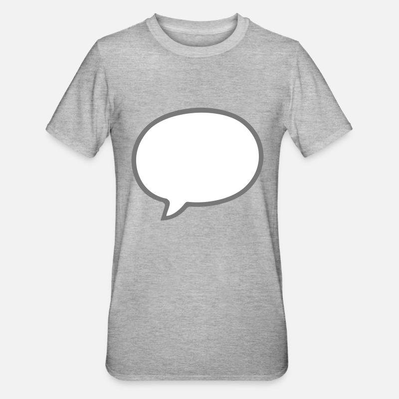 Comic Design Sprechblase - Unisex Polycotton T-Shirt - Grau meliert