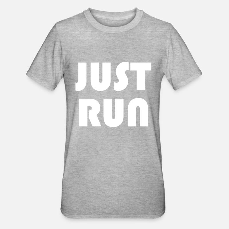 IL SUFFIT DE COURIR - T-shirt polycoton Unisexe - gris chiné