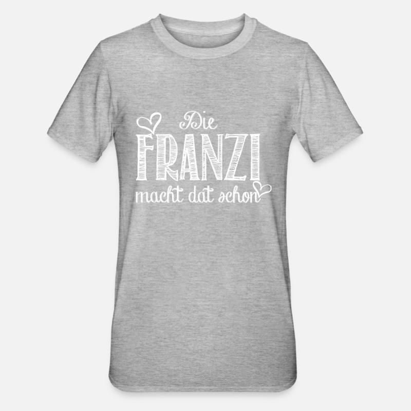 franzi - Unisex Polycotton T-Shirt - Grau meliert