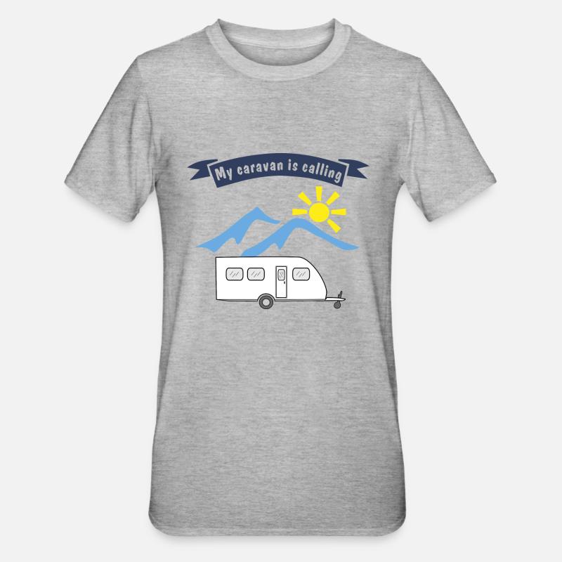 caravan is calling - Unisex Polycotton T-Shirt - heather grey
