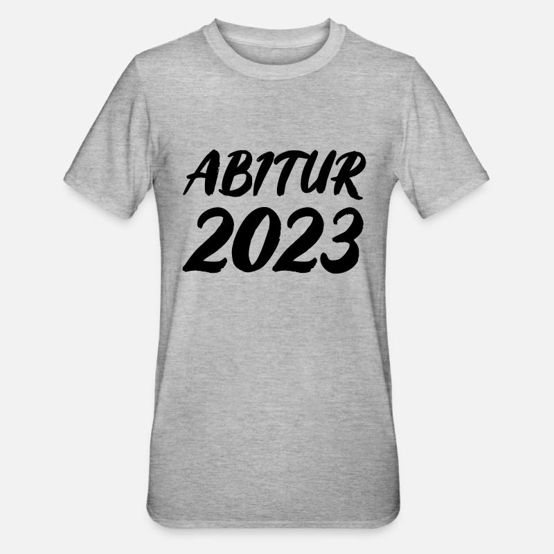Abitur 2023 - Unisex Polycotton T-Shirt - Grau meliert