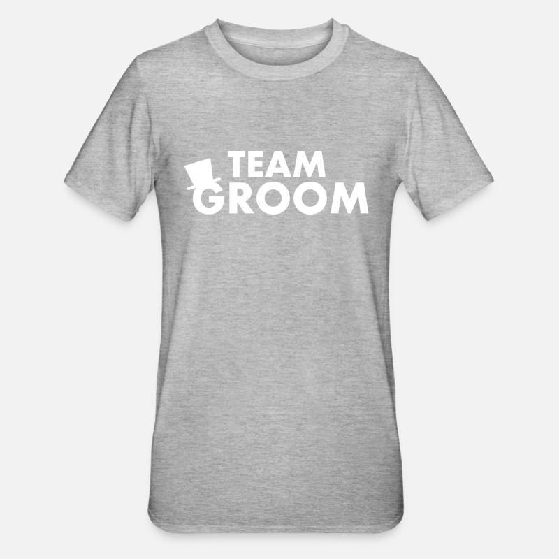 Team groom - Unisex Polycotton T-Shirt - heather grey