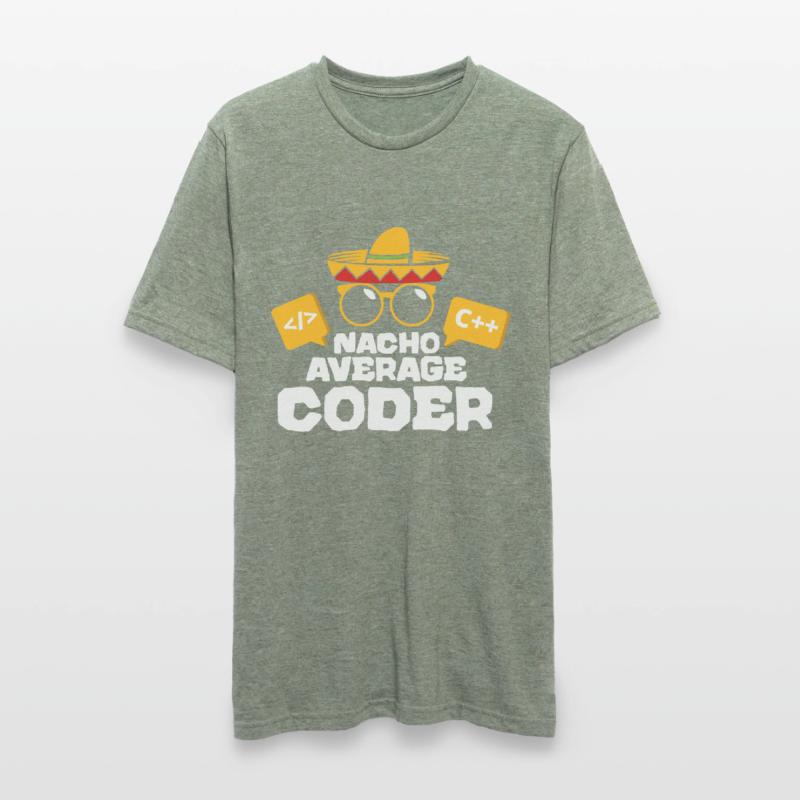 Nacho Average Coder Coding Taco Mexican Programmer Unisex Polycotton T-Shirt