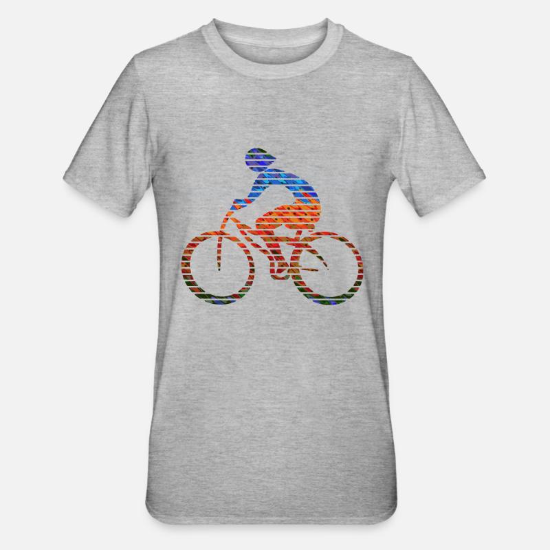 Radfahrer - Unisex Polycotton T-Shirt - Grau meliert