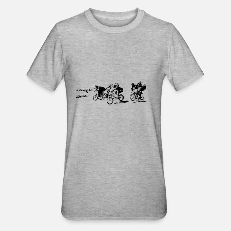 bmx race - T-shirt polycoton Unisexe - gris chiné