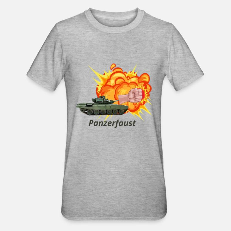 Panzerfaust - Unisex Polycotton T-Shirt - Grau meliert