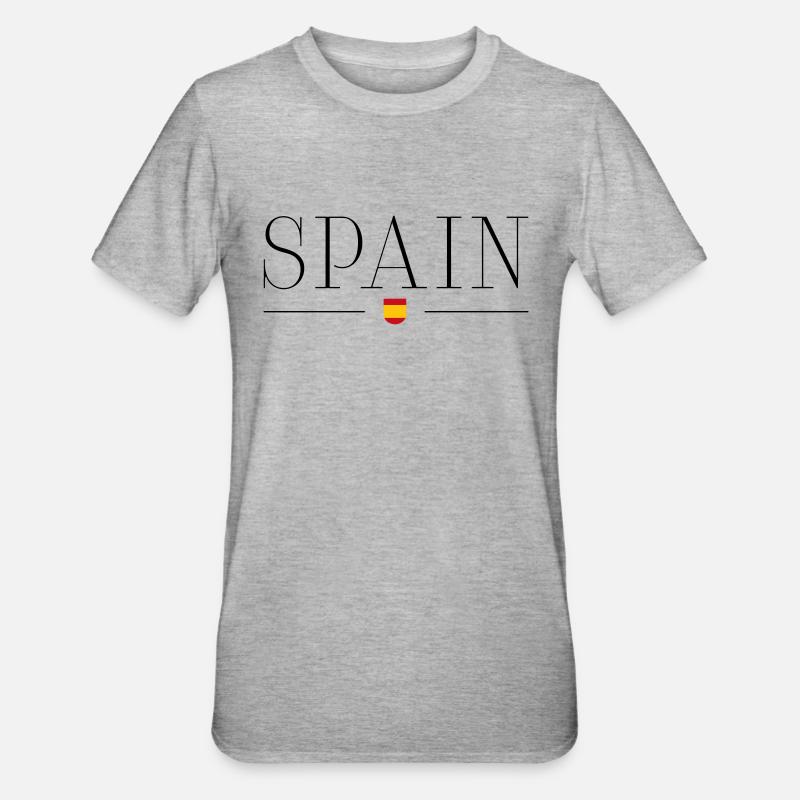 Spanien - Unisex Polycotton T-Shirt - Grau meliert