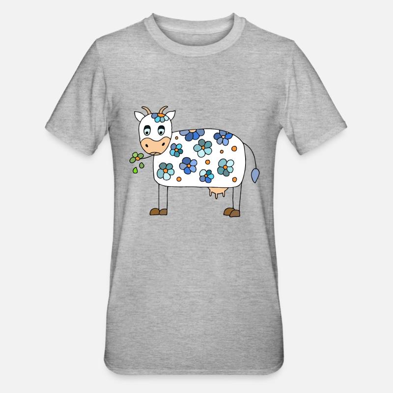 Vache - T-shirt polycoton Unisexe - gris chiné