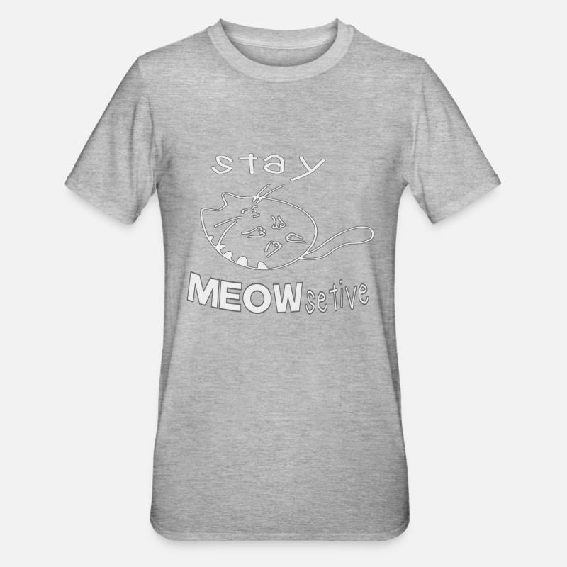 rester MEOWsetive - T-shirt polycoton Unisexe - gris chiné
