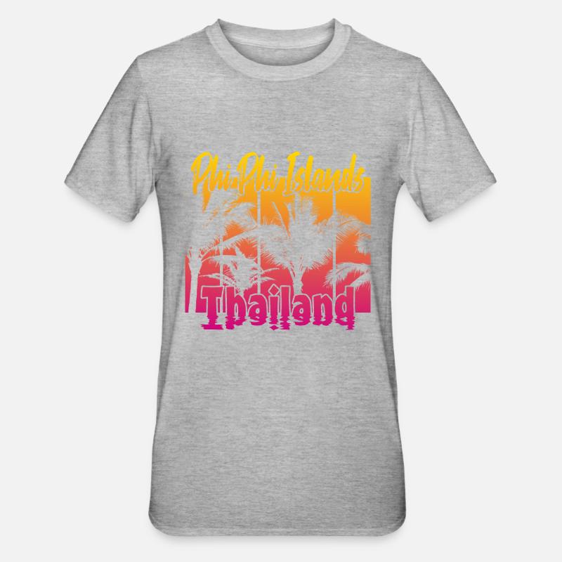 Phi Phi Islands Thailand - Unisex Polycotton T-Shirt - heather grey
