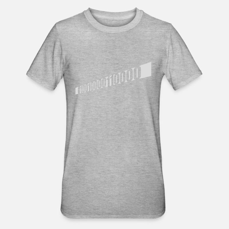Binär Code Programm Sprache - Unisex Polycotton T-Shirt - Grau meliert