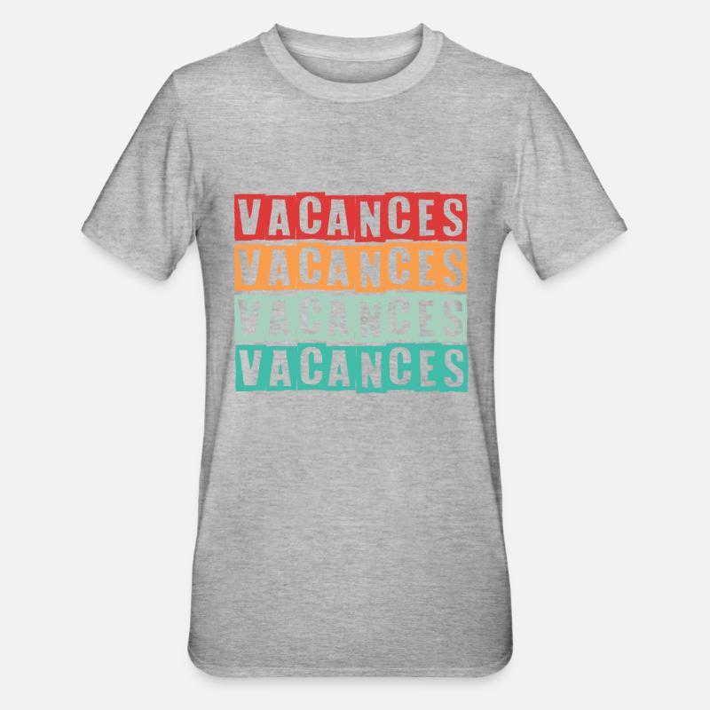 En Vacances - T-shirt polycoton Unisexe - gris chiné