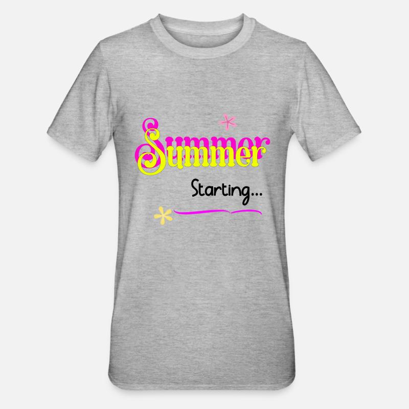 Conception de départ d’été - T-shirt polycoton Unisexe - gris chiné