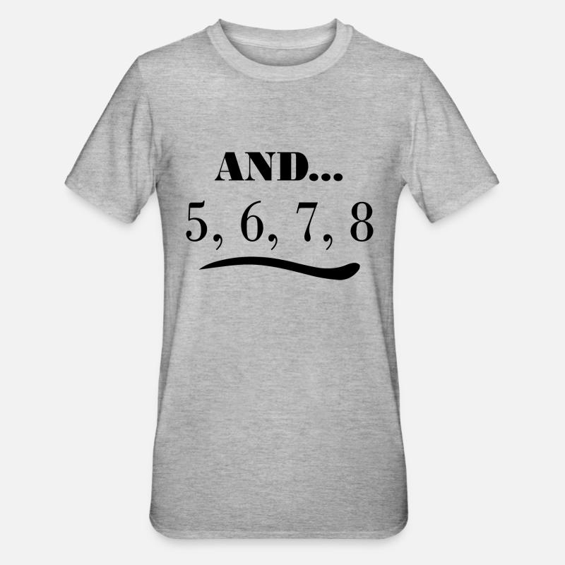 Dancing Dance Music - Unisex Polycotton T-Shirt - Grau meliert