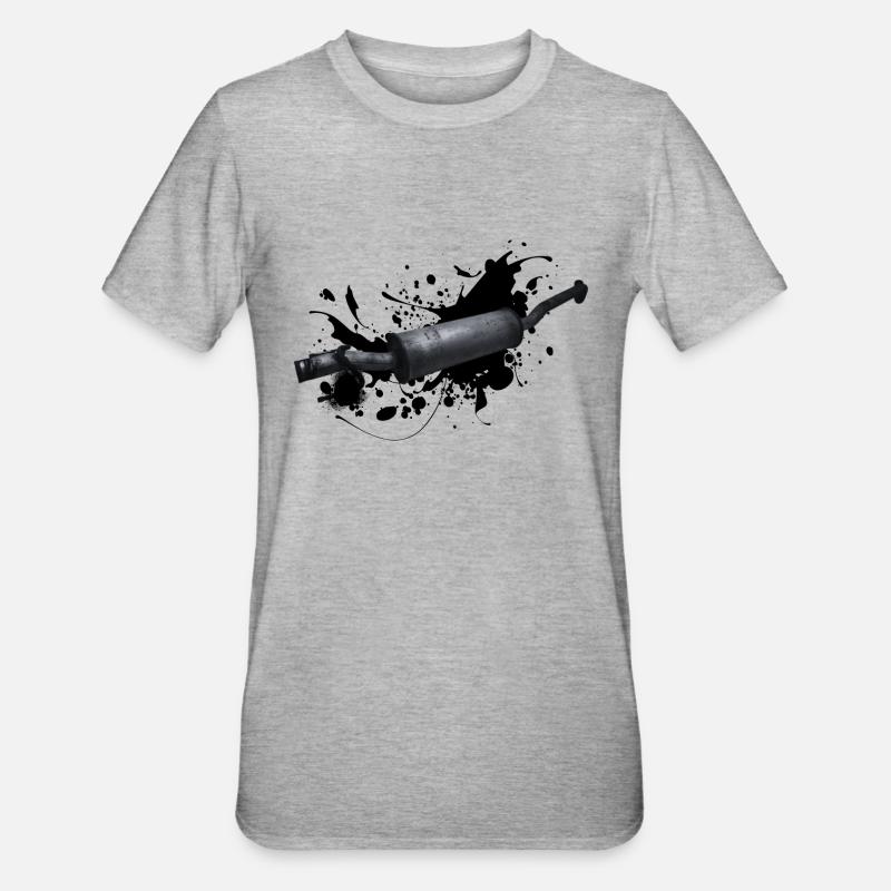 Échappement: Performance sonore - T-shirt polycoton Unisexe - gris chiné