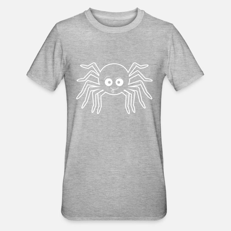 Araignée araignées animaux - T-shirt polycoton Unisexe - gris chiné
