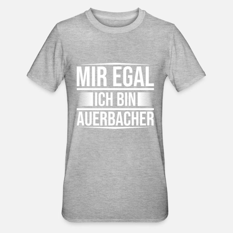 Mir egal Auerbach - Unisex Polycotton T-Shirt - Grau meliert