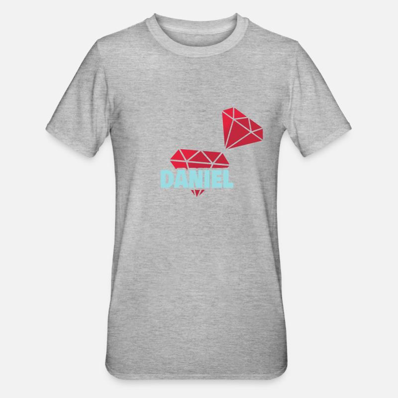 Cadeau pour Daniel - T-shirt polycoton Unisexe - gris chiné