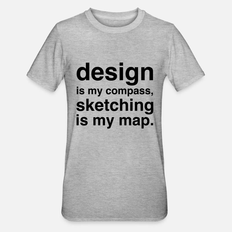 Designer Designerin Design 003 - Unisex Polycotton T-Shirt - Grau meliert