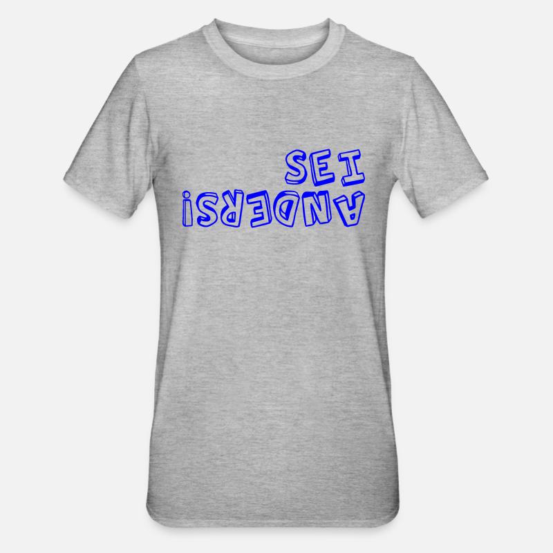 sei anders! - Unisex Polycotton T-Shirt - Grau meliert