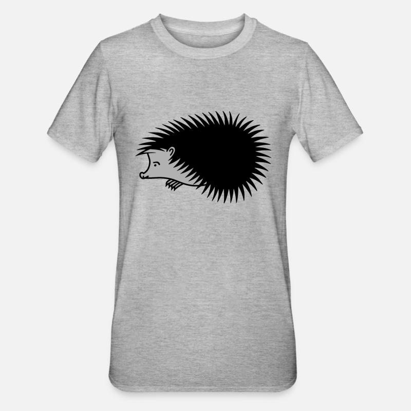 Hérisson - T-shirt polycoton Unisexe - gris chiné