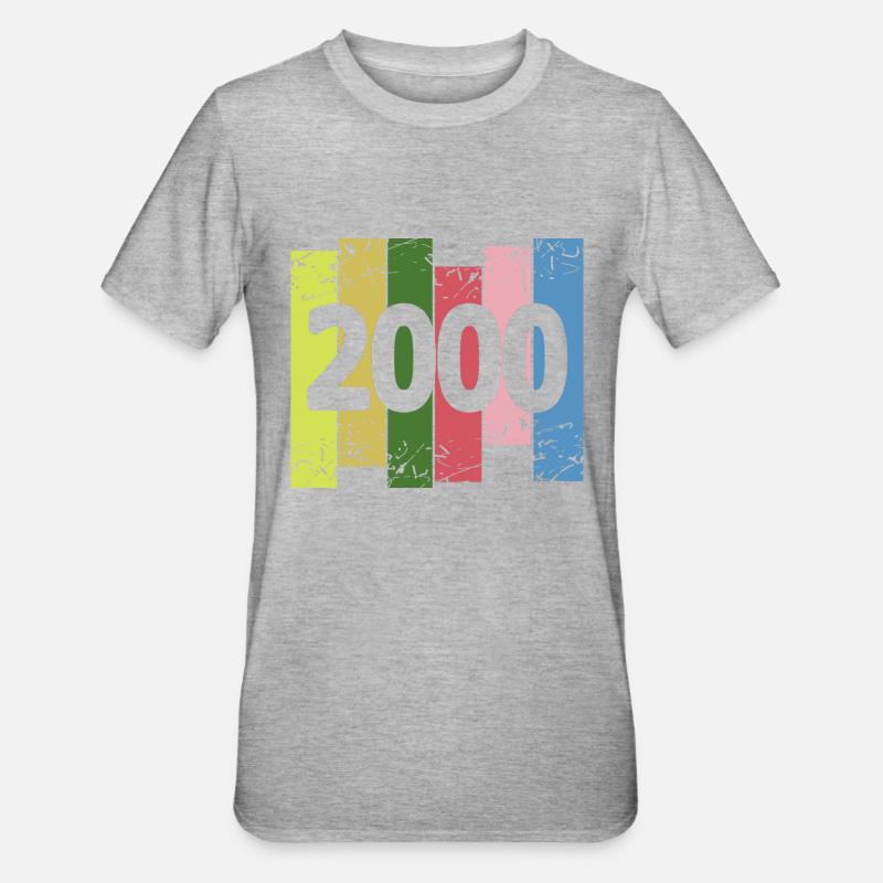 2000 - T-shirt polycoton Unisexe - gris chiné