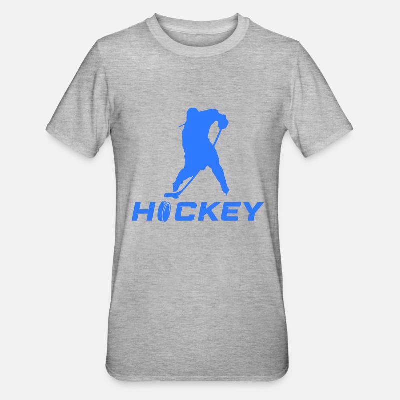Joueurs de hockey sur glace - T-shirt polycoton Unisexe - gris chiné