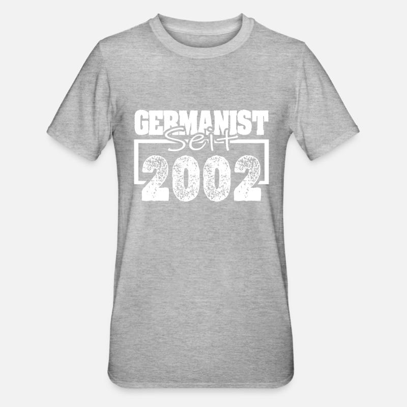 Germaniste 2002 - T-shirt polycoton Unisexe - gris chiné