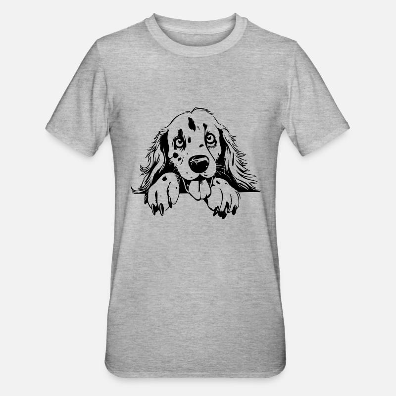 Setter mignon - T-shirt polycoton Unisexe - gris chiné