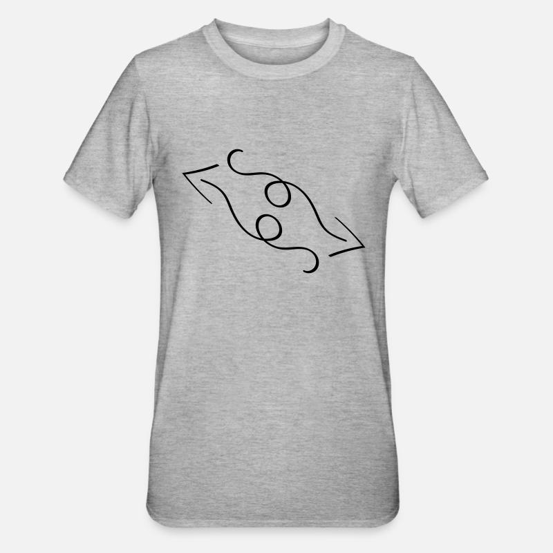 Flèches - T-shirt polycoton Unisexe - gris chiné