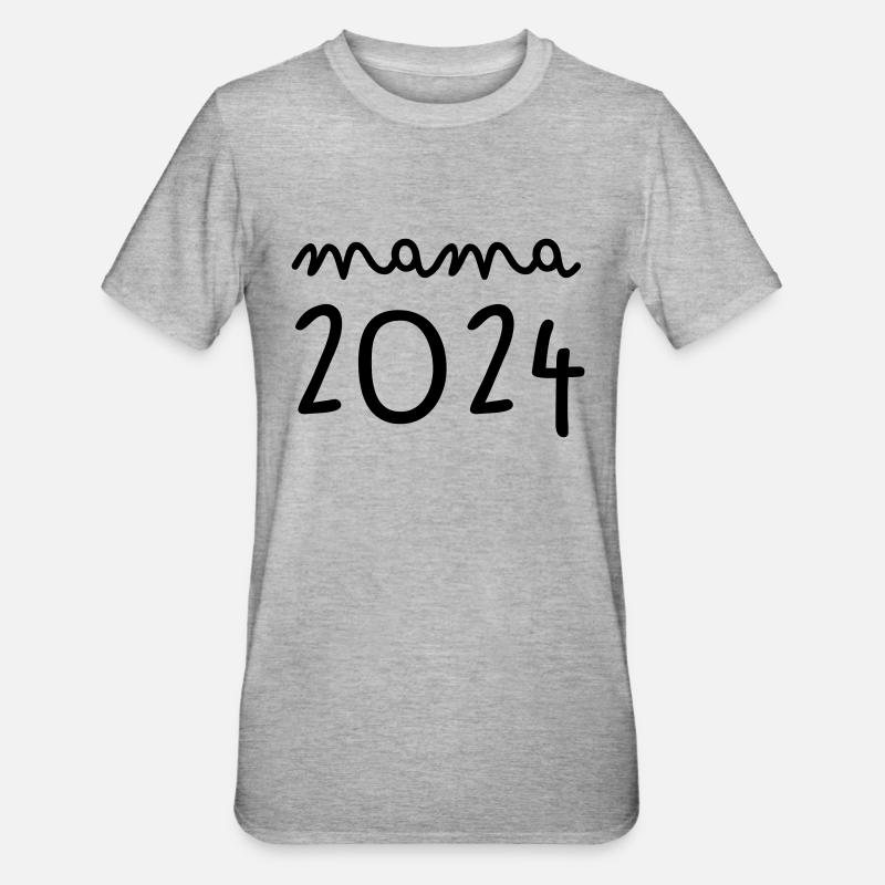 Mama 2024 - Unisex Polycotton T-Shirt - Grau meliert