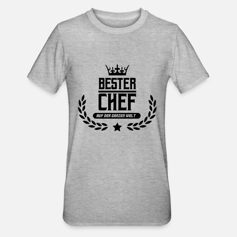 Meilleur chef du monde - T-shirt polycoton Unisexe - gris chiné