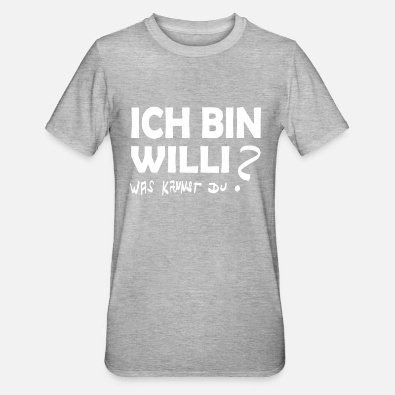 Cadeau pour Willi - T-shirt polycoton Unisexe - gris chiné
