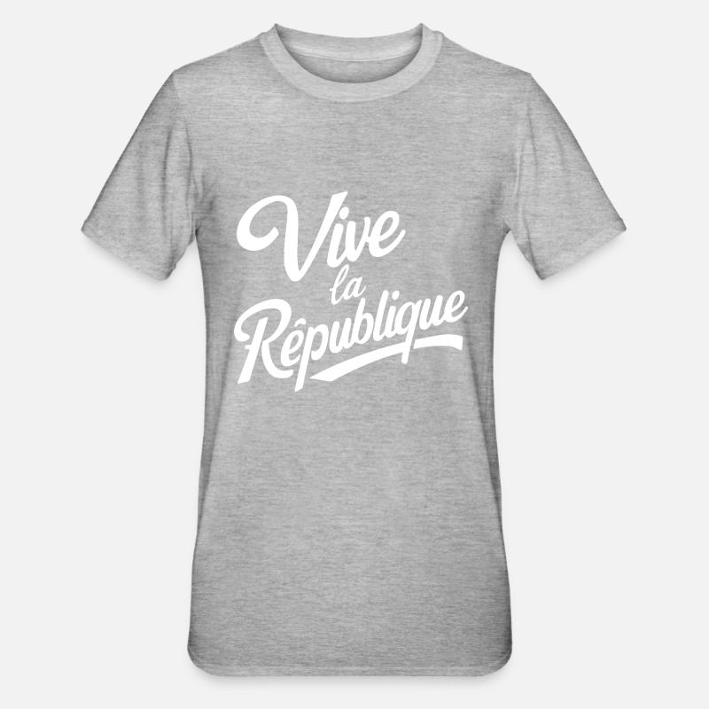 Vive la République - T-shirt polycoton Unisexe - gris chiné