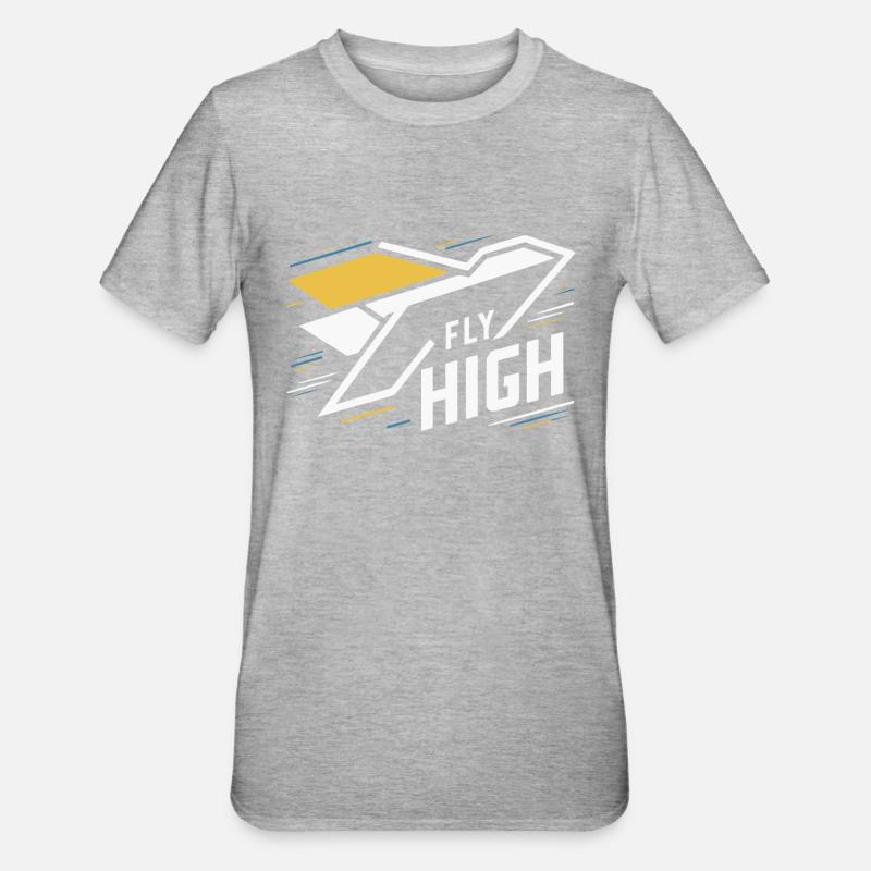 AVIONS, VOLEZ HAUT - T-shirt polycoton Unisexe - gris chiné
