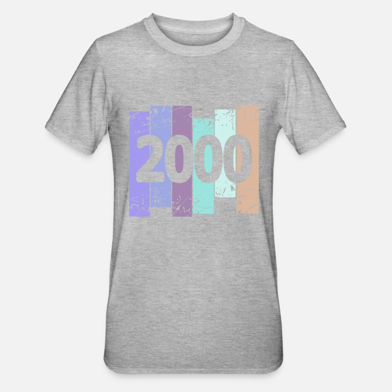 2000 - T-shirt polycoton Unisexe - gris chiné