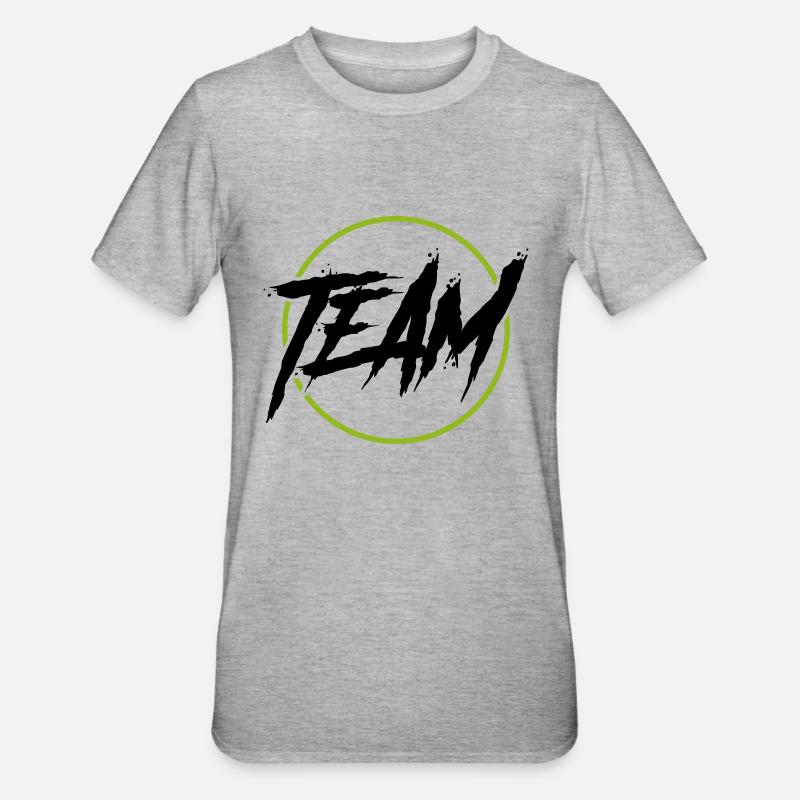 team kreis - Unisex Polycotton T-Shirt - Grau meliert