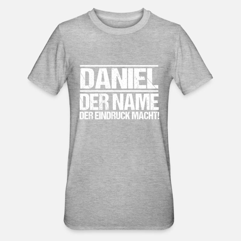 First name Daniel - Unisex Polycotton T-Shirt - heather grey