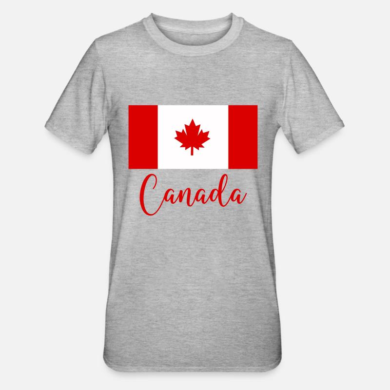 Canada Canada - T-shirt polycoton Unisexe - gris chiné