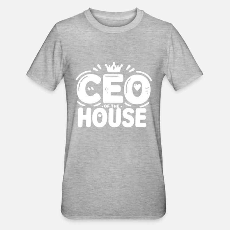 CEO des Hauses - Unisex Polycotton T-Shirt - Grau meliert
