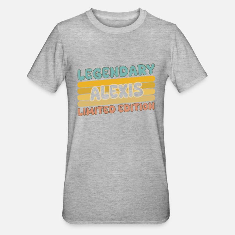 Alexis comme nom - T-shirt polycoton Unisexe - gris chiné